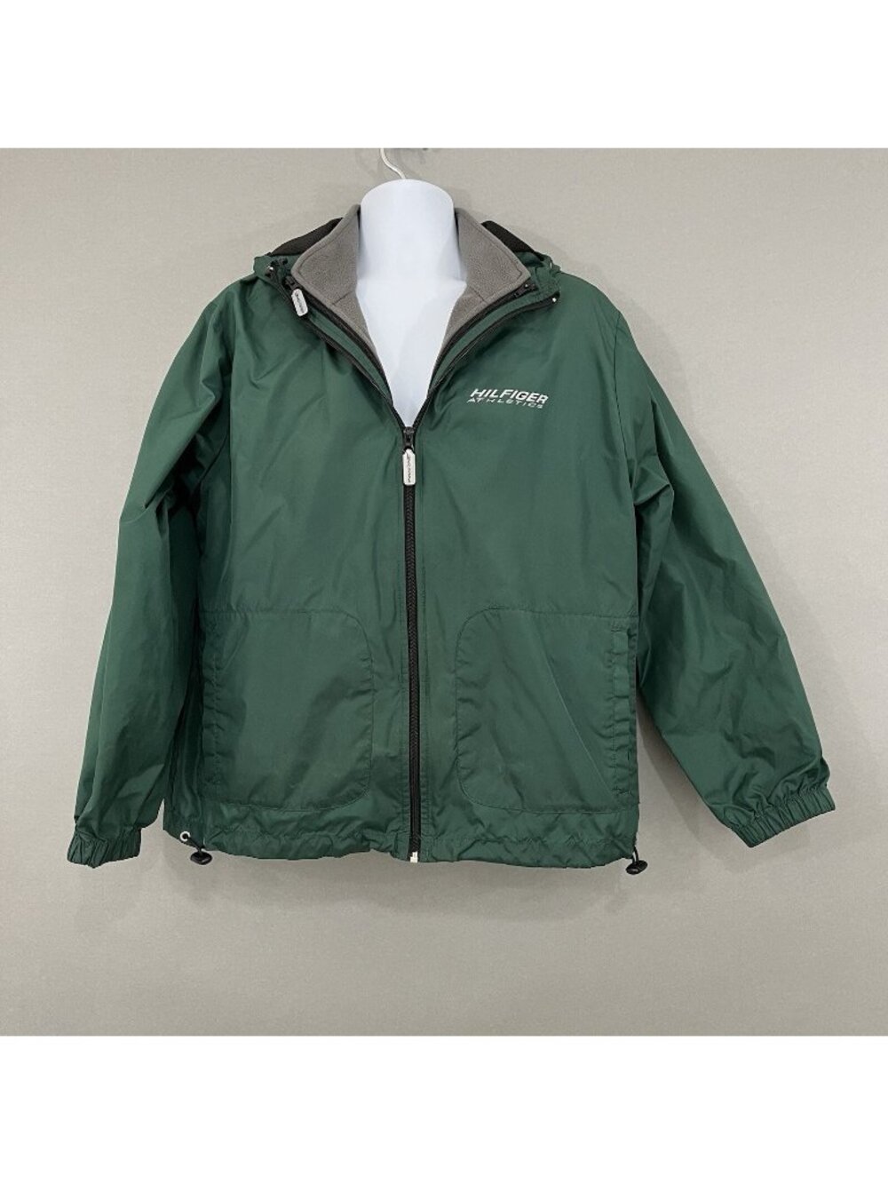 Tommy Hilfiger Forest Green Zipper Lined Windbreaker Jacket